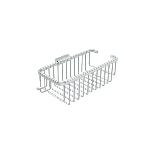 Wire Basket 10-3/8", Deep, Rectangular with Hook in Polished Chrome