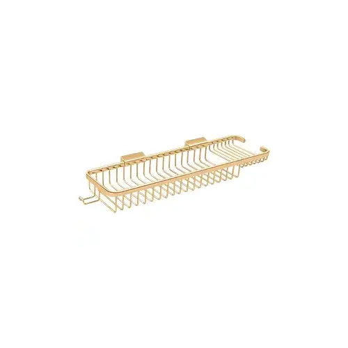 Wire Basket 17-3/4", Rectangular Deep in PVD Polished Brass Wire Basket 17-3/4", Rectangular Deep in PVD Polished Brass