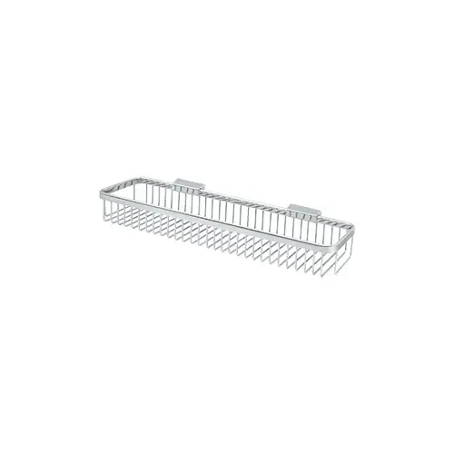 Wire Basket 17-1/2" x 4-3/8", Rectangular in Polished Chrome