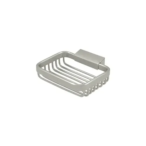 Wire Basket, 4-3/4" Rectangular Soap Holder in Brushed Nickel