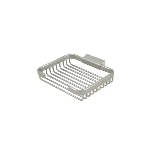 Wire Basket, 6" Rectangular Soap Holder in Brushed Nickel