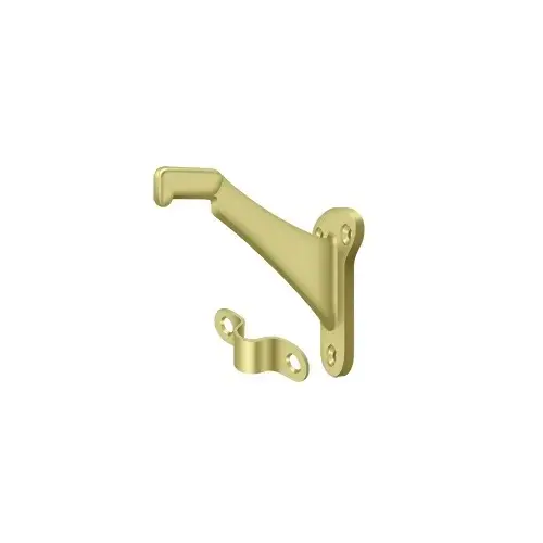 Handrail Brackets, Zinc 3-1/4" Projection in Polished Brass Handrail Brackets, Zinc 3-1/4" Projection in Polished Brass