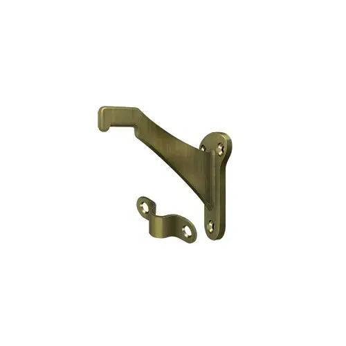 Handrail Brackets, Zinc 3-1/4" Projection in Antique Brass Handrail Brackets, Zinc 3-1/4" Projection in Antique Brass