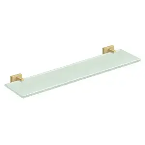 Deltana 55D2015-4 22" Width 55D Series Wall Mounted Glass Shelf Brushed Brass