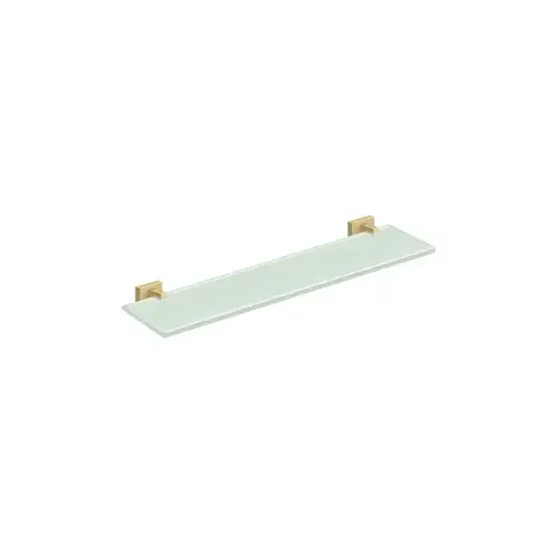 22" Width 55D Series Wall Mounted Glass Shelf Brushed Brass 22" Width 55D Series Wall Mounted Glass Shelf Brushed Brass