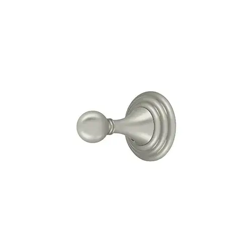 Single Robe Hook, 98C Series, Solid Brass Satin Nickel Single Robe Hook, 98C Series, Solid Brass Satin Nickel