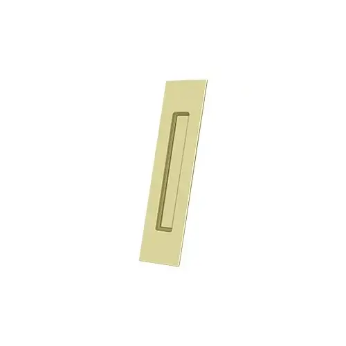 Flush Pull, Rectangular, HD, 10" x 2-1/4" x 1/2", Solid Brass in Unlacquered Brass Flush Pull, Rectangular, HD, 10" x 2-1/4" x 1/2", Solid Brass in Unlacquered Brass