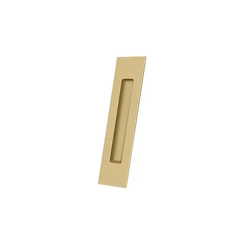 Flush Pull, Rectangular, HD, 10" x 2-1/4" x 1/2", Solid Brass in Brushed Brass Flush Pull, Rectangular, HD, 10" x 2-1/4" x 1/2", Solid Brass in Brushed Brass