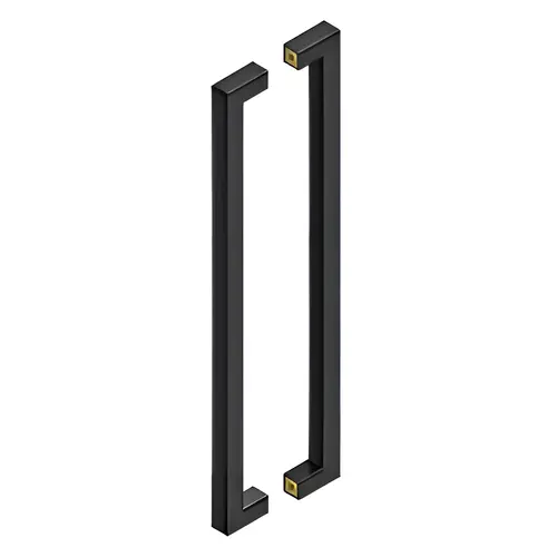 24" Contemporary Pulls, Back-To-Back in Paint Black 24" Contemporary Pulls, Back-To-Back in Paint Black