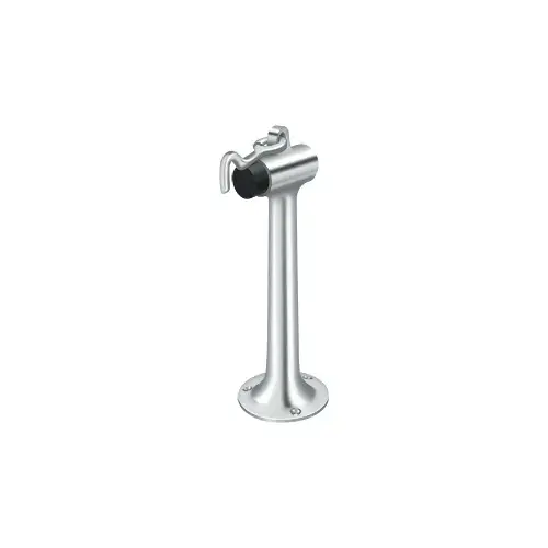 Floor Mount, 8" Bumper w/ Hook in Polished Chrome Floor Mount, 8" Bumper w/ Hook in Polished Chrome