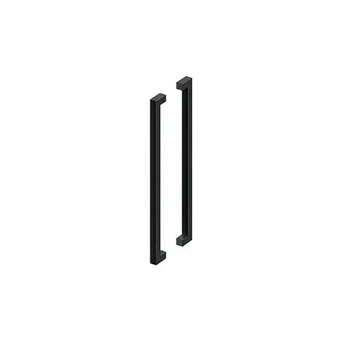36" Extra Large Contemporary Pulls, Back-to-Back in Paint Black 36" Extra Large Contemporary Pulls, Back-to-Back in Paint Black