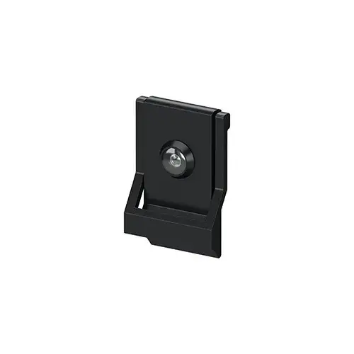 Modern Door Knocker, UL Listed Viewer, Solid Brass in Paint Black Modern Door Knocker, UL Listed Viewer, Solid Brass in Paint Black