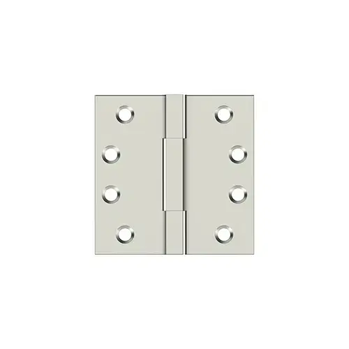 4"x 4" Square Knuckle Hinges, Solid Brass in Polished Nickel Pair 4"x 4" Square Knuckle Hinges, Solid Brass in Polished Nickel Pair