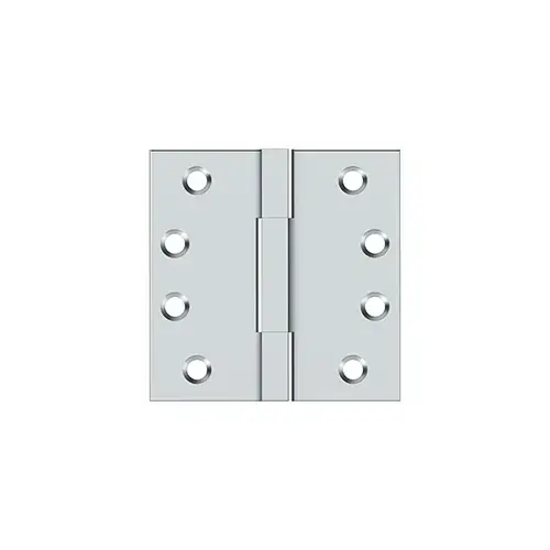 4"x 4" Square Knuckle Hinges, Solid Brass in Polished Chrome Pair 4"x 4" Square Knuckle Hinges, Solid Brass in Polished Chrome Pair