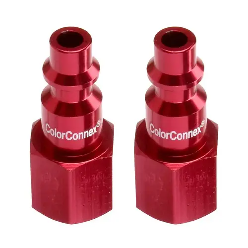 Air Plug ColorConnex Aluminum/Steel 1/4" Female 1 Pair Red Air Plug ColorConnex Aluminum/Steel 1/4" Female 1 Pair Red