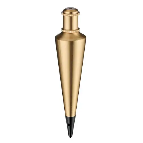 Plumb Bob 8 oz Brass 4.5" L Gold Plumb Bob 8 oz Brass 4.5" L Gold