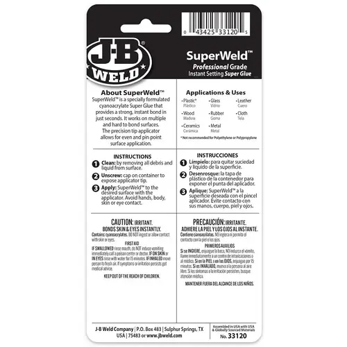 SuperWeld Instant Adhesive, Liquid, Clear, 20 g