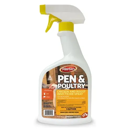Martin's MA4511 Chicken and Roost Insecticide Spray, Liquid, 1 qt Bottle Martin's MA4511 Chicken and Roost Insecticide Spray, Liquid, 1 qt Bottle