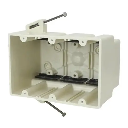 Electrical Box New Work 56.5 cu in Rectangle Fiberglass 3 gang Off White Off White Electrical Box New Work 56.5 cu in Rectangle Fiberglass 3 gang Off White Off White