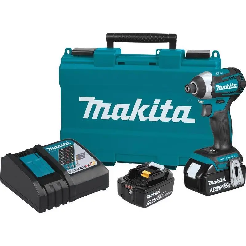 Makita 3-Speed Impact Driver 18V LXT 1/4 Cordless Brushless Kit (Battery & Charger) XDT14T Makita 3-Speed Impact Driver 18V LXT 1/4 Cordless Brushless Kit (Battery & Charger) XDT14T