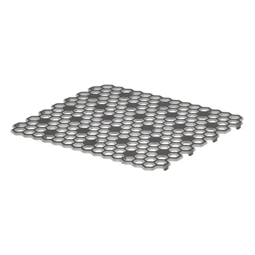 Sink Mat Hexa 10.5" L X 0.5" W X 12" H Plastic Clear/Gray