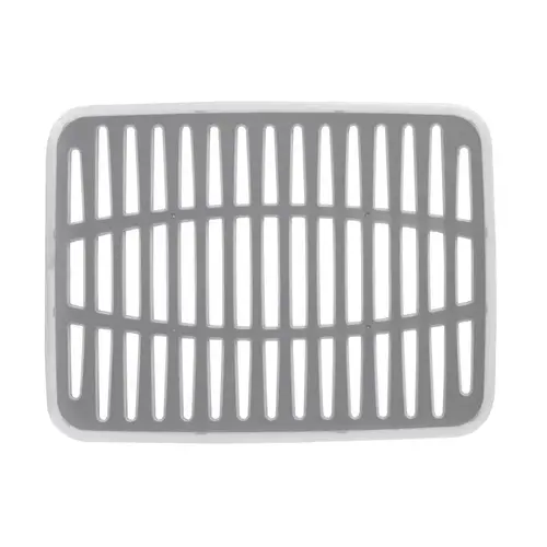 Sink Mat Cora 12" L X 16" W X 1" H Plastic Clear/Gray Sink Mat Cora 12" L X 16" W X 1" H Plastic Clear/Gray
