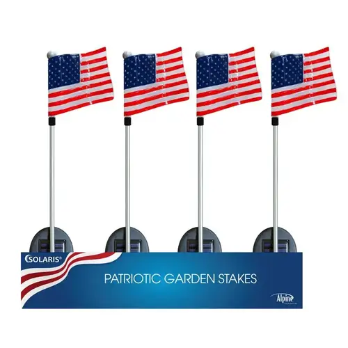 Outdoor Garden Stake Solaris Multicolored Acrylic/Metal 34" H USA Flag Multicolored - pack of 20 Outdoor Garden Stake Solaris Multicolored Acrylic/Metal 34" H USA Flag Multicolored - pack of 20