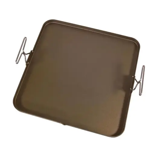 Flat Grill Topper Carbon Steel 19.5" L X 19.5" W Brown