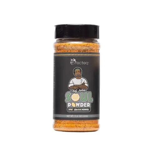 Recteq Chef John's Soul Rub, Powder, Hot Lemon Pepper, 11.4 oz Bottle