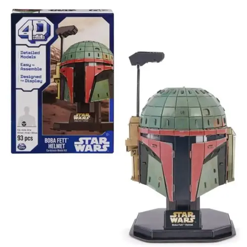3D Puzzle Boba Fett Helmet Multicolored 93 pc Multicolored 3D Puzzle Boba Fett Helmet Multicolored 93 pc Multicolored