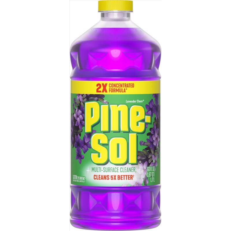 Lemon Pine-Sol 60159 Multi-Surface Cleaner Lavender Scent Concentrated Liquid 60 fl. oz.