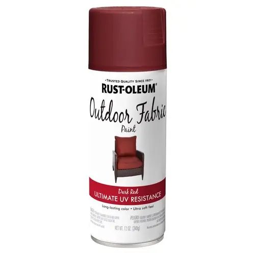 12 Oz. Flat/Matte Outdoor Fabric Spray Paint, Dark Red 12 Oz. Flat/Matte Outdoor Fabric Spray Paint, Dark Red