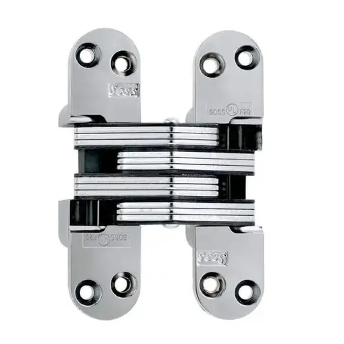218 Series Invisible Hinge, 4-5/8", 1-3/4" Min Door, Bright Chrome 218 Series Invisible Hinge, 4-5/8", 1-3/4" Min Door, Bright Chrome