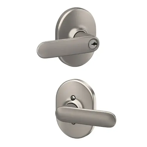 Davlin Lever with Remsen Rose Storeroom Lock C Keyway with 16211 Latch and 10063 Strike Satin Nickel Finish Davlin Lever with Remsen Rose Storeroom Lock C Keyway with 16211 Latch and 10063 Strike Satin Nickel Finish