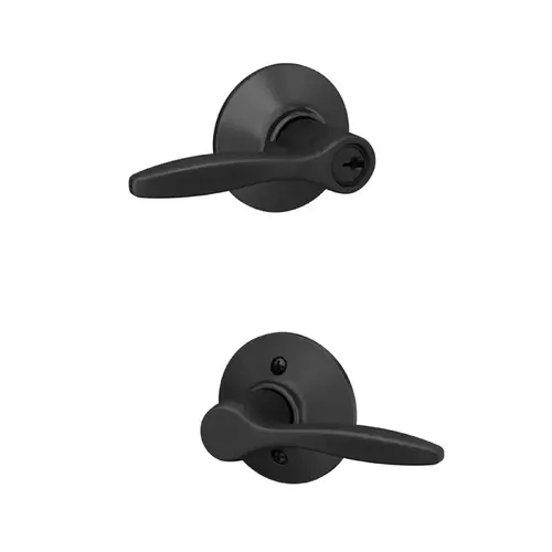 Left Hand Delfayo Lever Storeroom Lock C Keyway with 16211 Latch and 10063 Strike Matte Black Finish Left Hand Delfayo Lever Storeroom Lock C Keyway with 16211 Latch and 10063 Strike Matte Black Finish