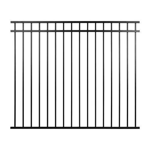 Coral Fence Panel, 60 in H, Iron, Textured Black