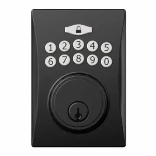 Centinel 1 Digital Deadbolt, 3 Grade, Code, Keyed Key, Matte Black, 2-3/8 to 2-3/4 in Backset Centinel 1 Digital Deadbolt, 3 Grade, Code, Keyed Key, Matte Black, 2-3/8 to 2-3/4 in Backset