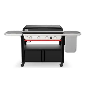 Weber 1500216 Griddle Grill, Liquid Propane, 4-Burner, Black