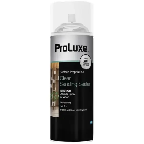 Sanding Sealer, Satin, Aerosol, Clear, 12 oz, Spray Bottle