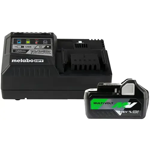 Metabo HPT Battery Charger Starter Kit, 4, 8 Ah, 52 min Charge, 1-Battery, Battery Included: Yes Metabo HPT Battery Charger Starter Kit, 4, 8 Ah, 52 min Charge, 1-Battery, Battery Included: Yes