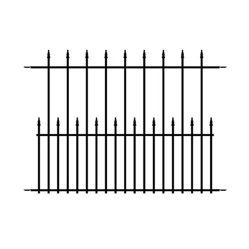 Tiger Eye Double Panel, 48 in H, Metal, Black