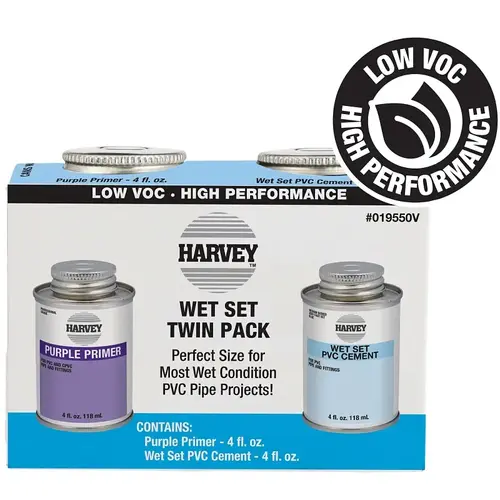 Primer and Cement Harvey Clear/Purple For PVC 8 oz Clear/Purple Primer and Cement Harvey Clear/Purple For PVC 8 oz Clear/Purple