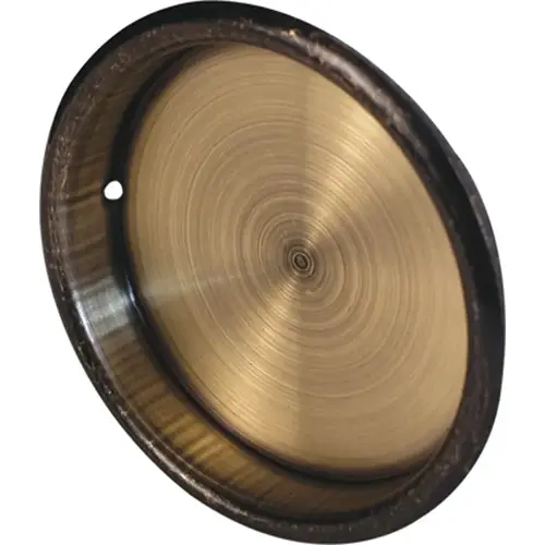 Bypass Sliding Closet Door Pull Handle, Antique Brass Plated, 2-1/8-In Pair