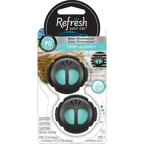 Mini Car Diffuser Crisp Laundry Scent 0.1 oz Liquid Mini Car Diffuser Crisp Laundry Scent 0.1 oz Liquid