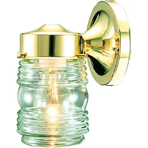 Jelly Jar Wall Outdoor Fixture 7-1/2" Polished Brass Jelly Jar Wall Outdoor Fixture 7-1/2" Polished Brass