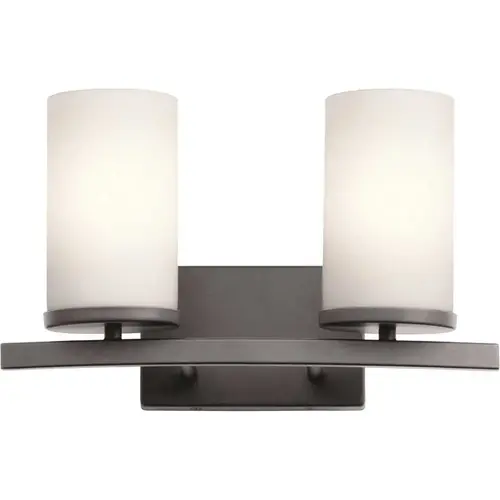 Crosby 2-Light Vanity, Damp Rated, Dimmable, 15"w X 8.75"h, Matte Black Crosby 2-Light Vanity, Damp Rated, Dimmable, 15"w X 8.75"h, Matte Black