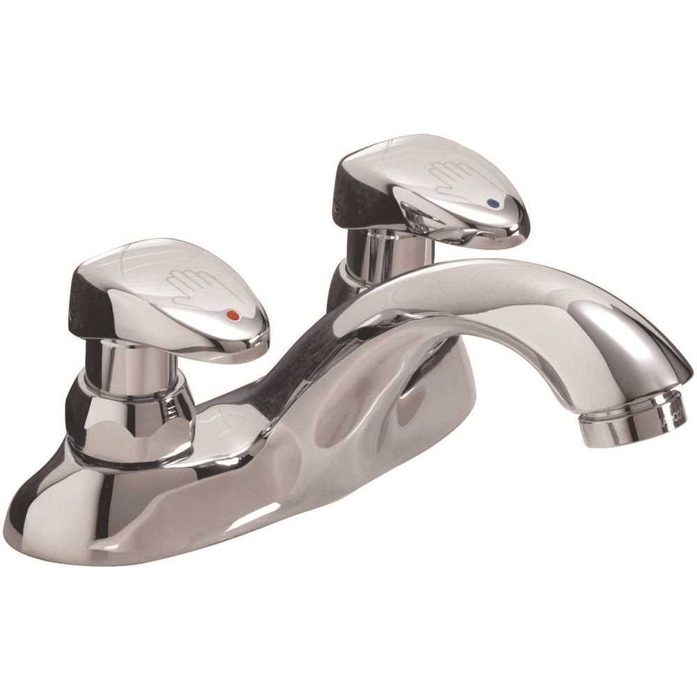 Delta 86T1153 Commercial 4 in. Centerset 2-Handle Bathroom Faucet in Chrome with Vandal-Resistant Handle Actuator