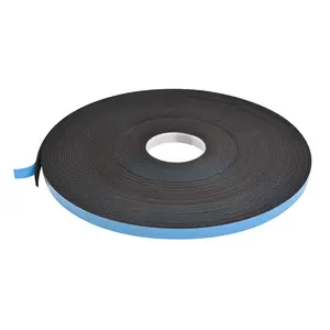CRL 74418X12BL Black 1/8" x 1/2" Single Sided Foam Glazing Tape - 100 Foot Roll