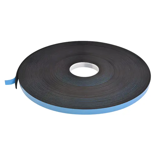 Black 1/8" x 1/2" Single Sided Foam Glazing Tape - 100 Foot Roll