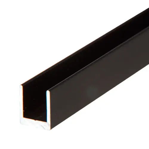 Oil Rubbed Bronze 1/4" Single Aluminum U-Channel 144" Stock Length